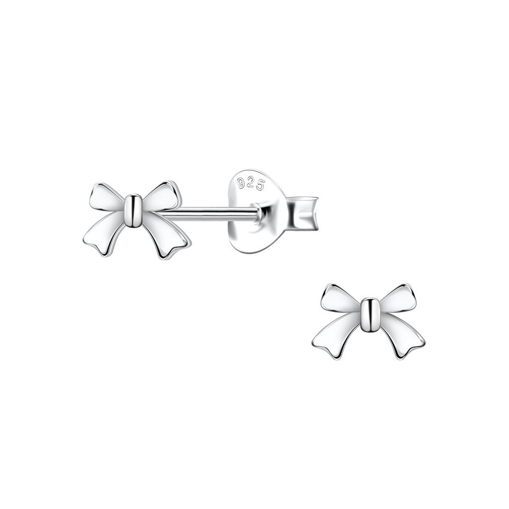 [10034120] Puces d'oreilles nœud en argent