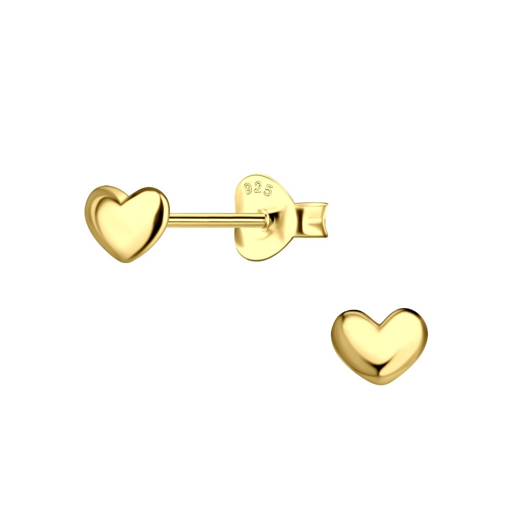 [10032302] Puces d'oreilles cœur en argent