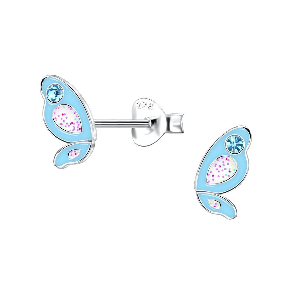 [10033814] Puces d'oreilles papillon en argent