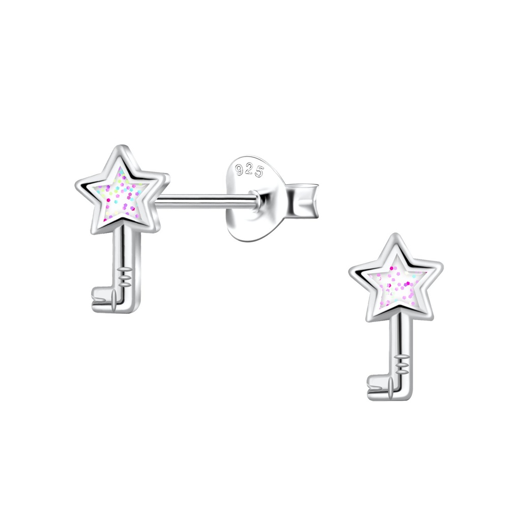 Puces d'oreilles étoile en argent