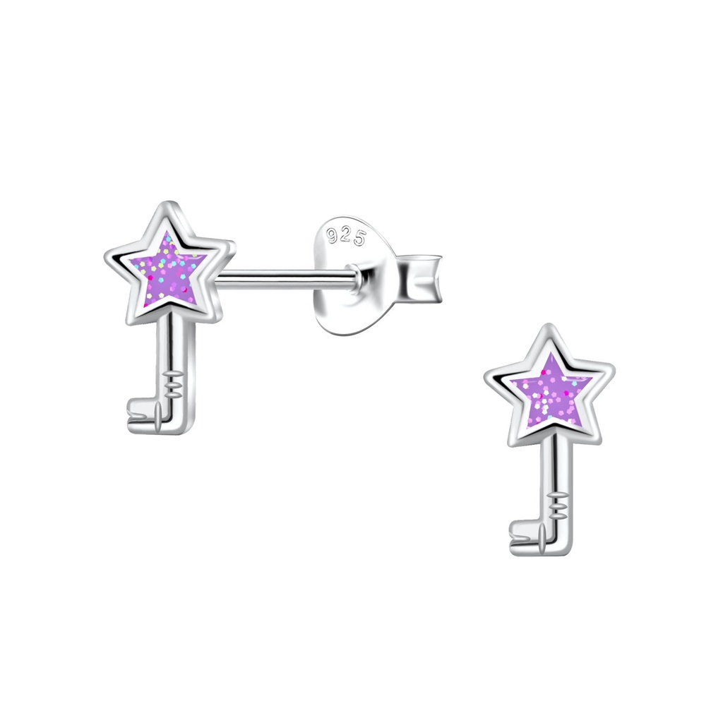 Puces d'oreilles étoile en argent