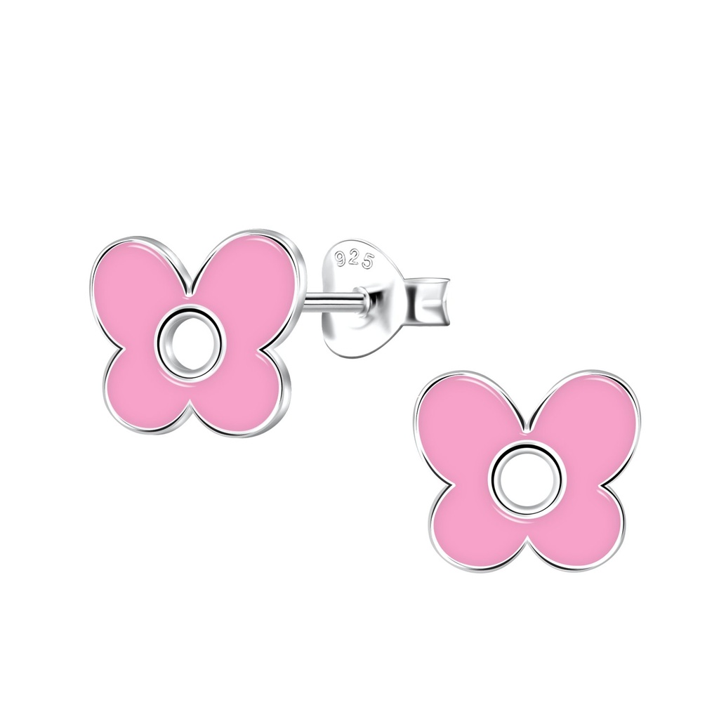 [10033786] Silver Butterfly Stud Earrings