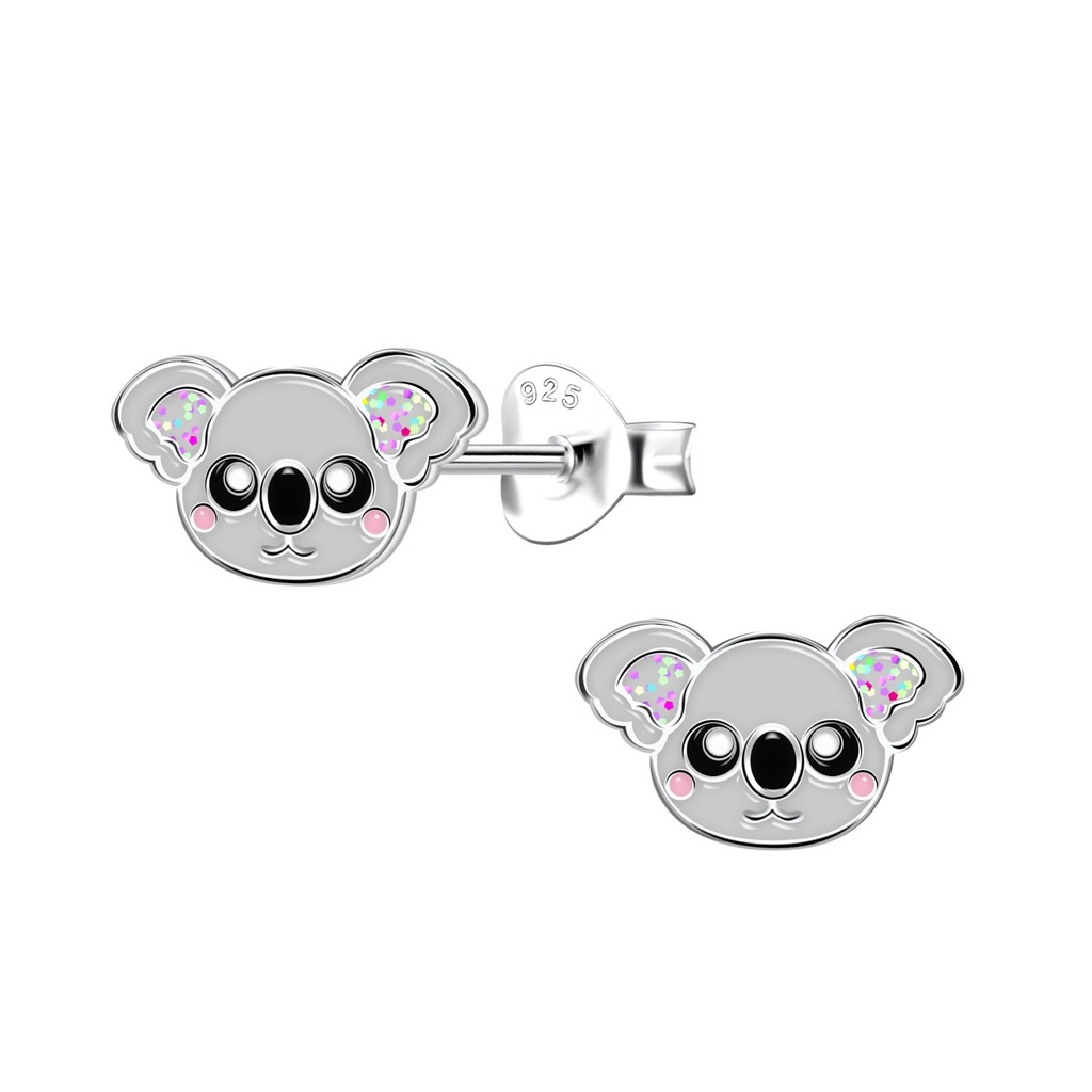 Puces d'oreilles koala en argent