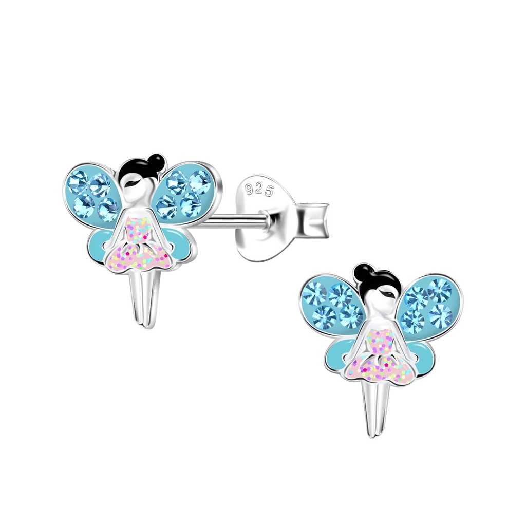 [10033704] Silver Fairy Stud Earrings