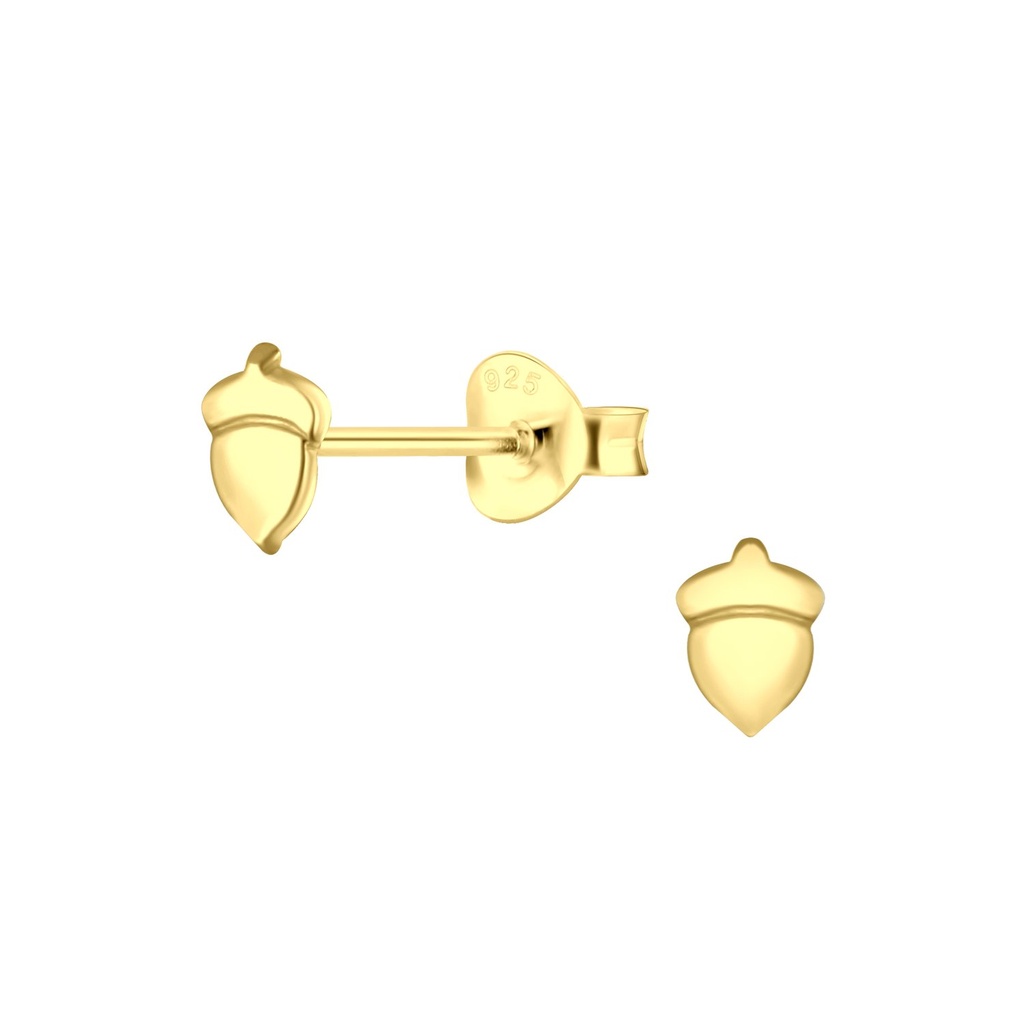 Silver Acorn Stud Earrings