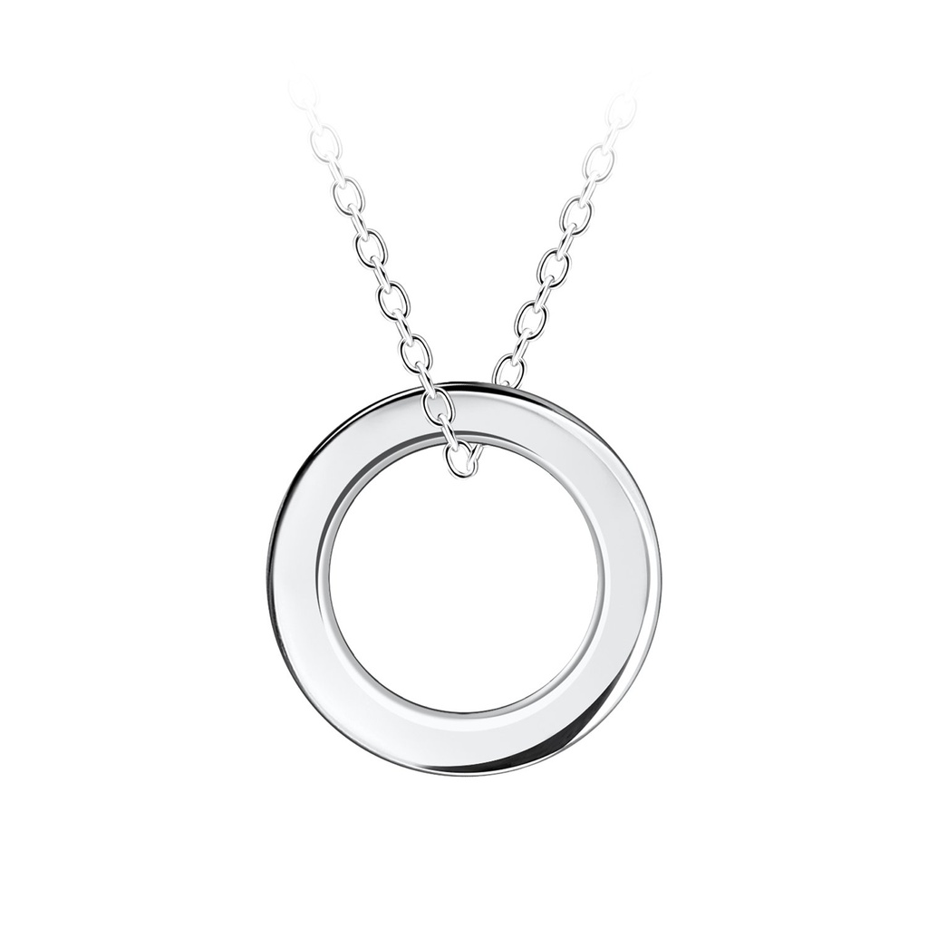 [10036000] Silver Circle Necklace