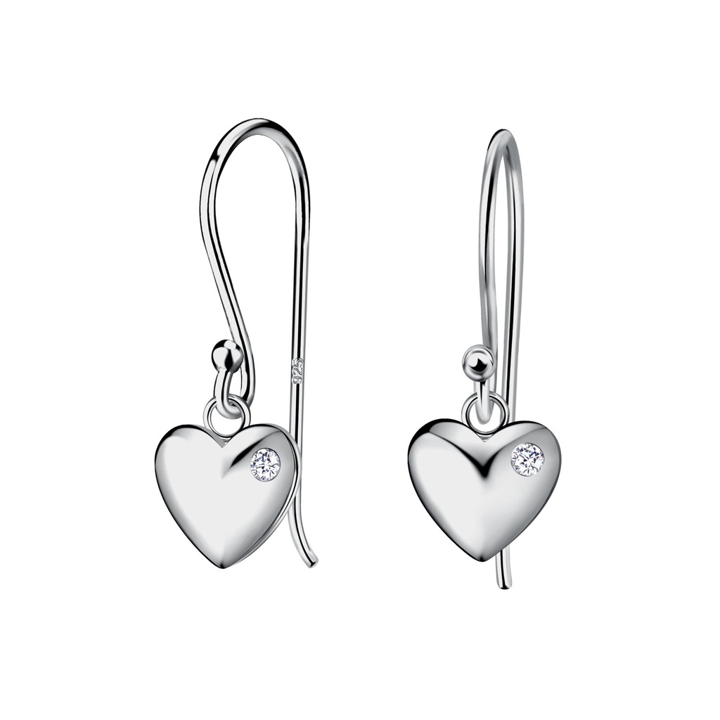 [10035172] Silver Heart Earrings