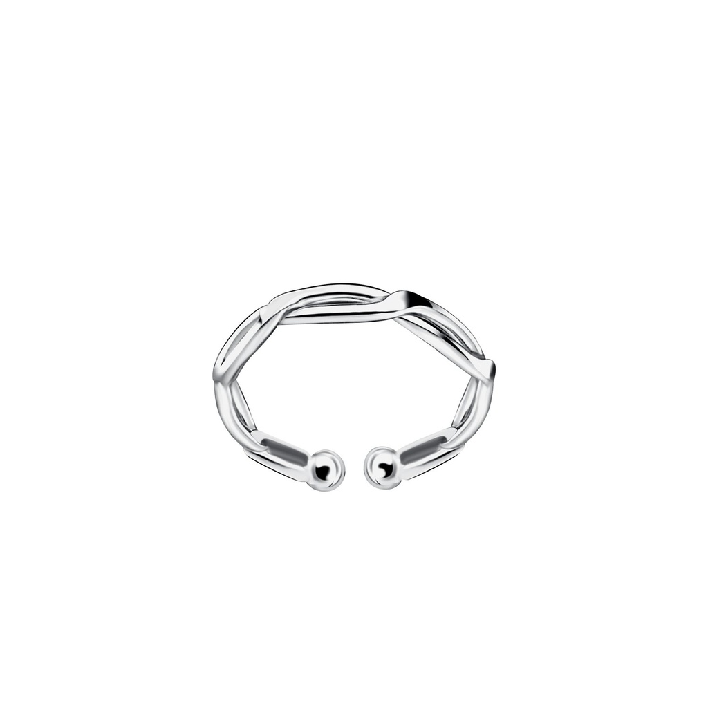 [10034933] Silver Twisted Ear Cuff