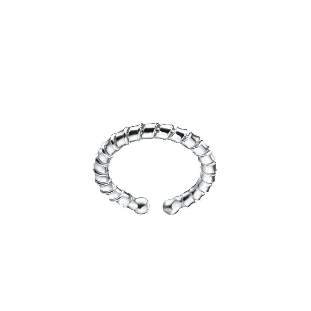 [10034927] Silver Patterned Ear Cuff