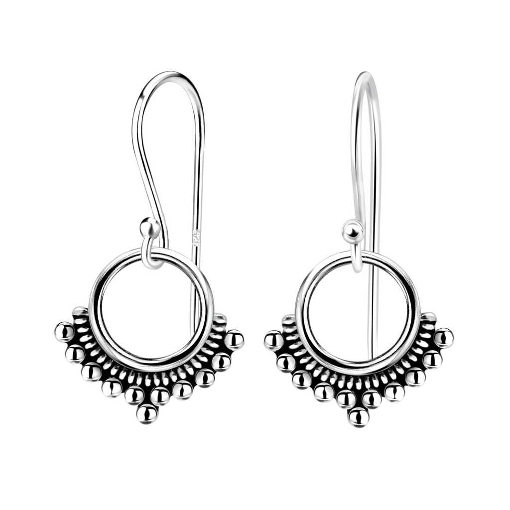 [10032099] Boucles d'oreilles ethniques en argent