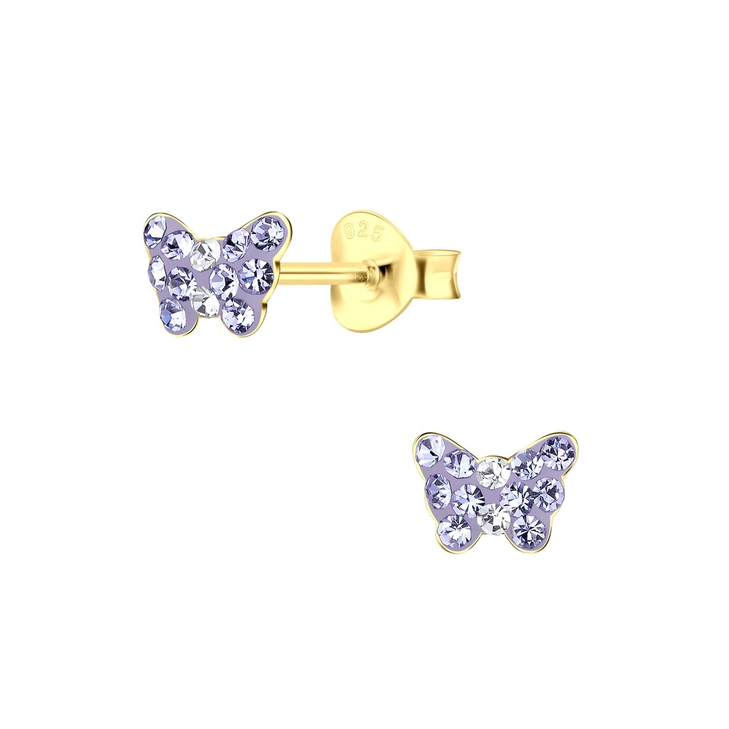 Silver Butterfly Stud Earrings