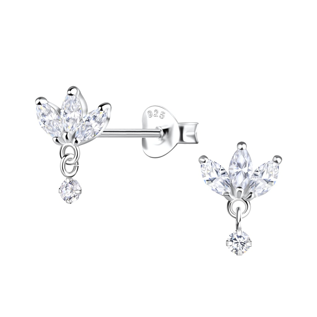 Puces d'oreilles géométriques en argent