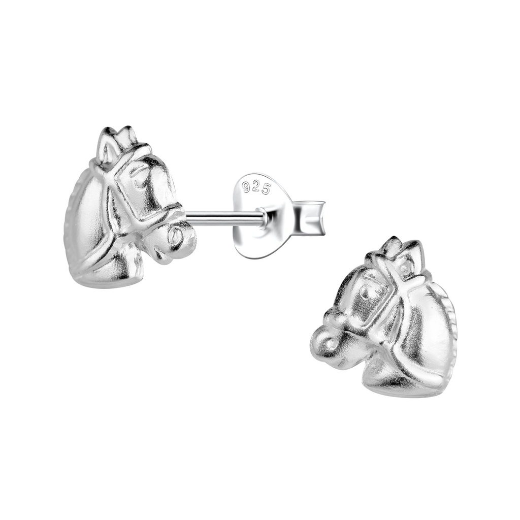 Silver Horse Stud Earrings
