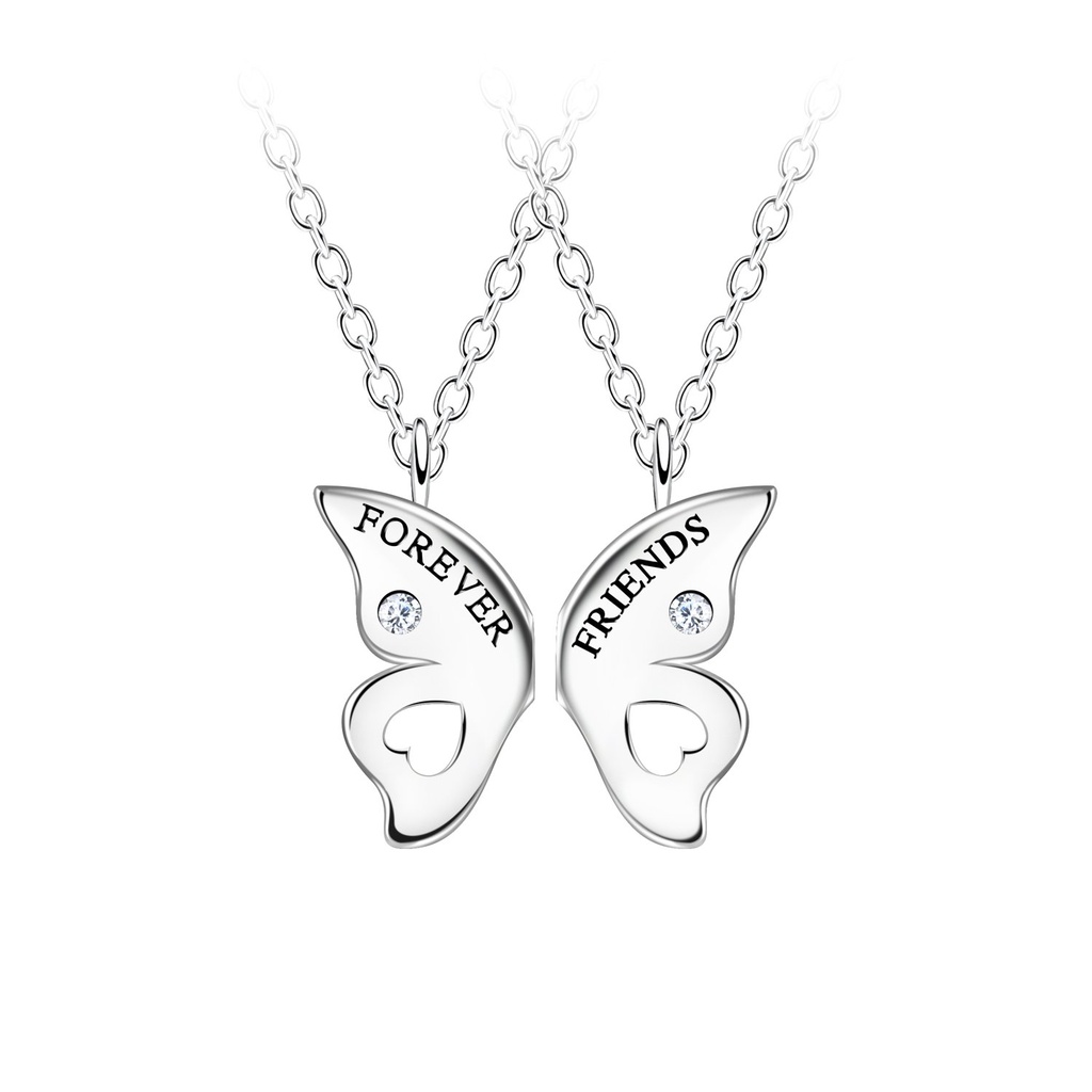 Parure collier amis pour toujours en argent