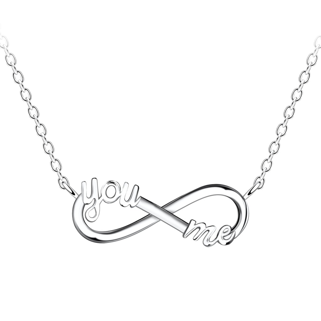 Collier infini toi et moi en argent