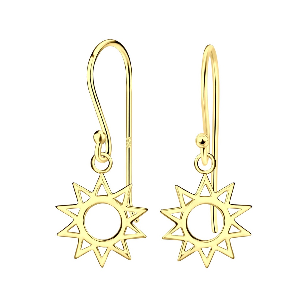 [10033342] Boucles d'oreilles soleil en argent