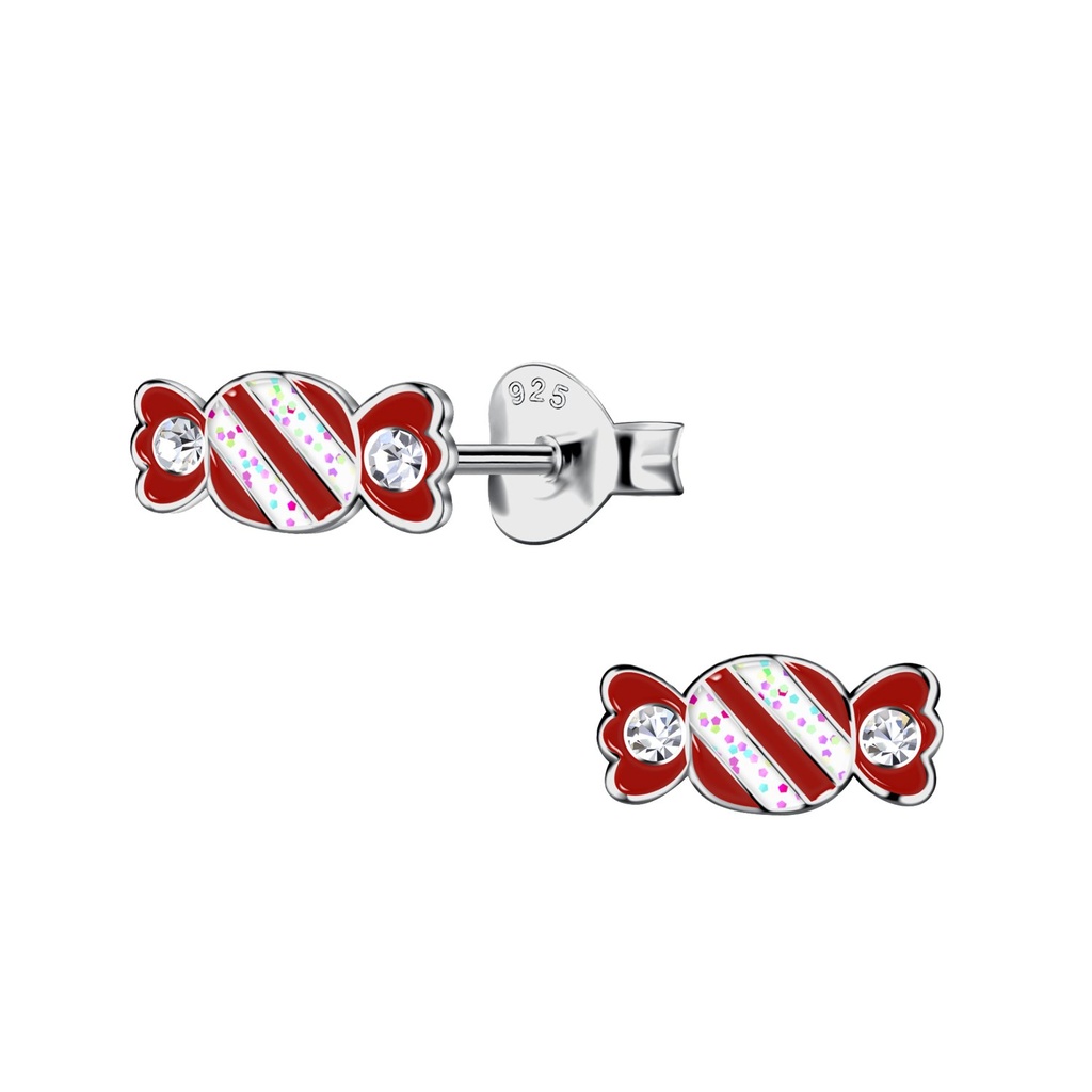 Puces d'oreilles bonbon en argent