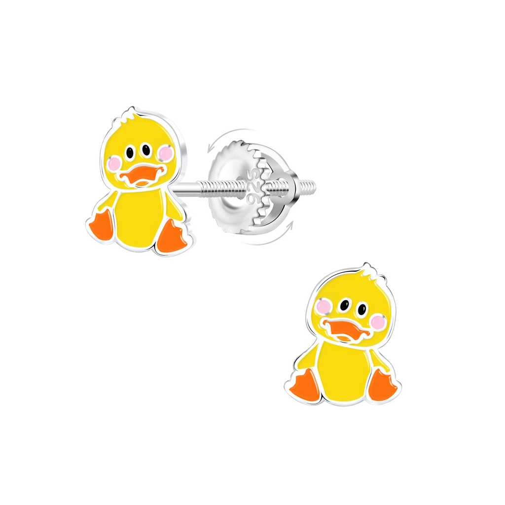 [10033487] Boucles d'oreilles à fermoir à vis canard en argent