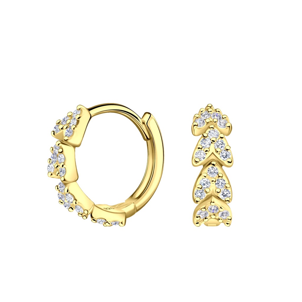 [10031735] 12mm Silver Arrow Huggie Earrings