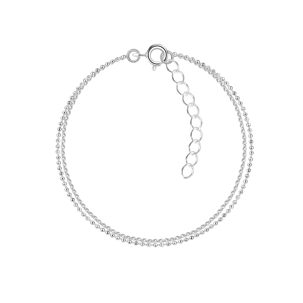 Silver Double Chain Bracelet