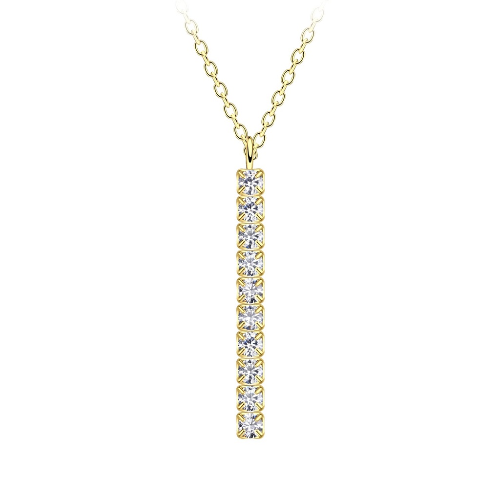 [10034944] Silver Tennis Bar Necklace