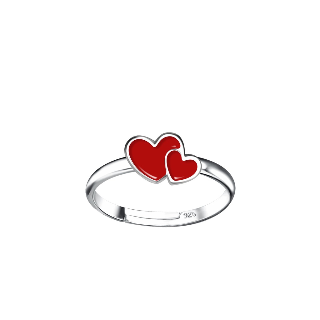 [10020136] Bague réglable cœur en argent