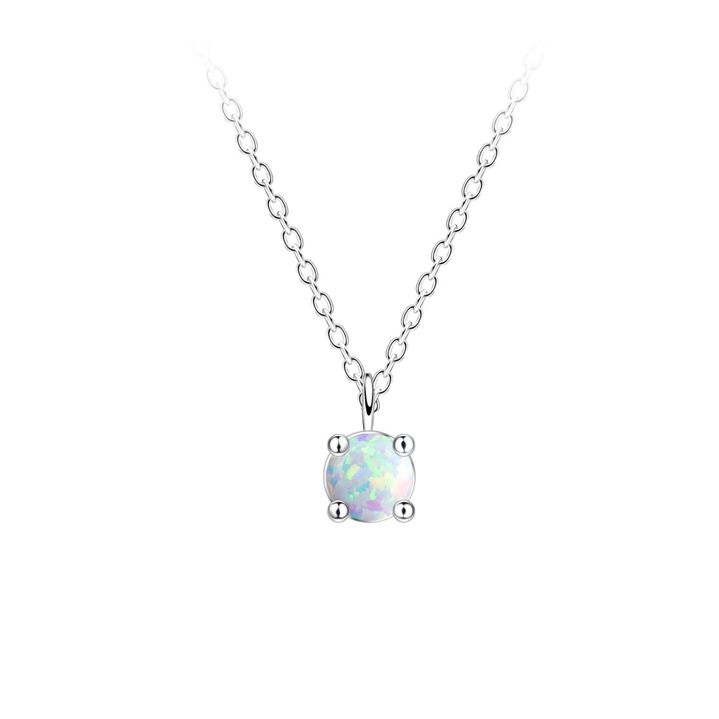 Collier opale en argent 4 mm