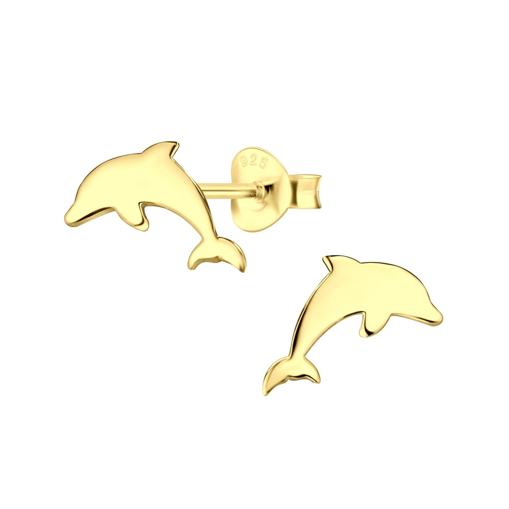 Puces d'oreilles dauphin en argent