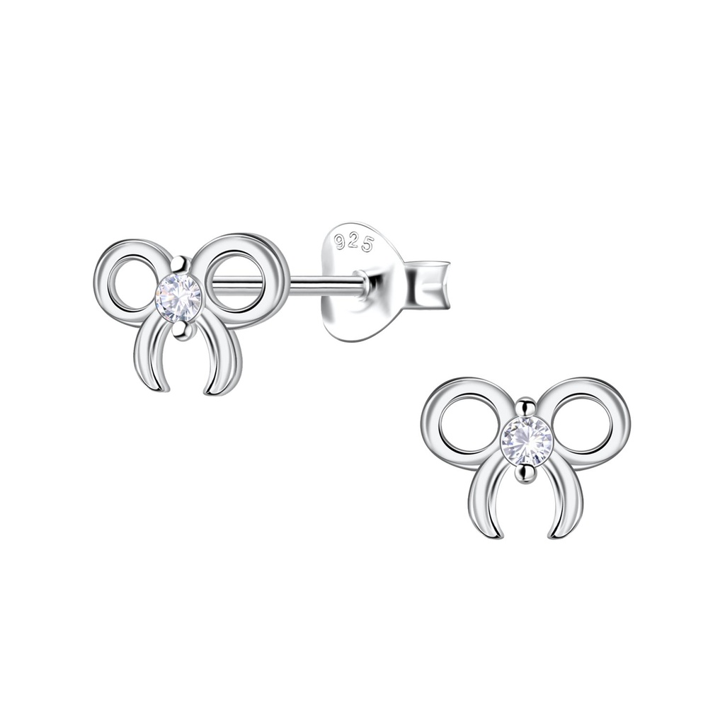 Puces d'oreilles nœud en argent