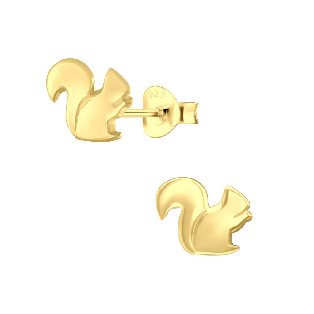 Puces d'oreilles écureuil en argent
