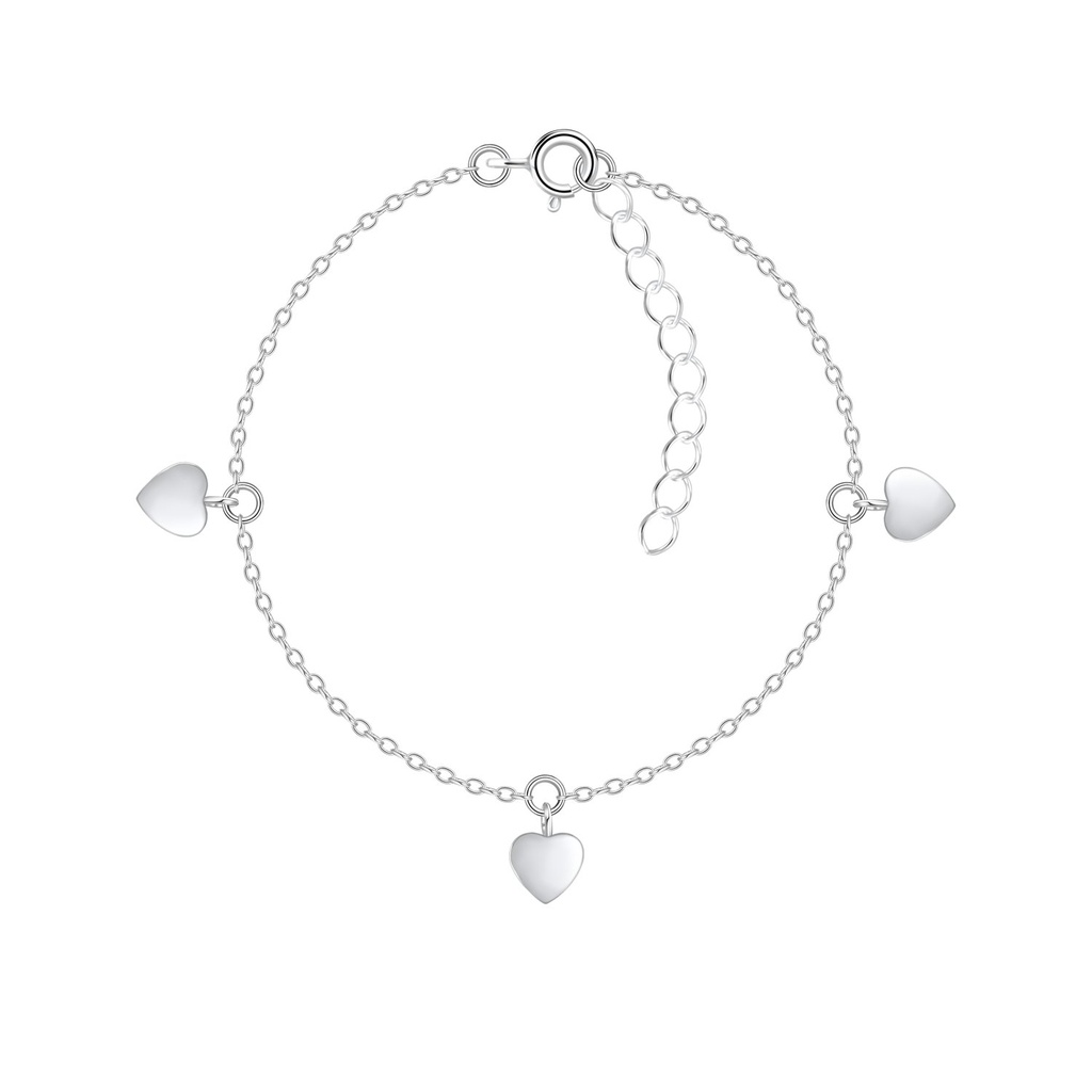 Bracelet cœur en argent