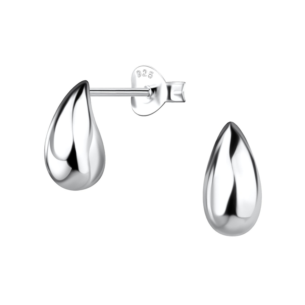 Puces d'oreilles goutte en argent