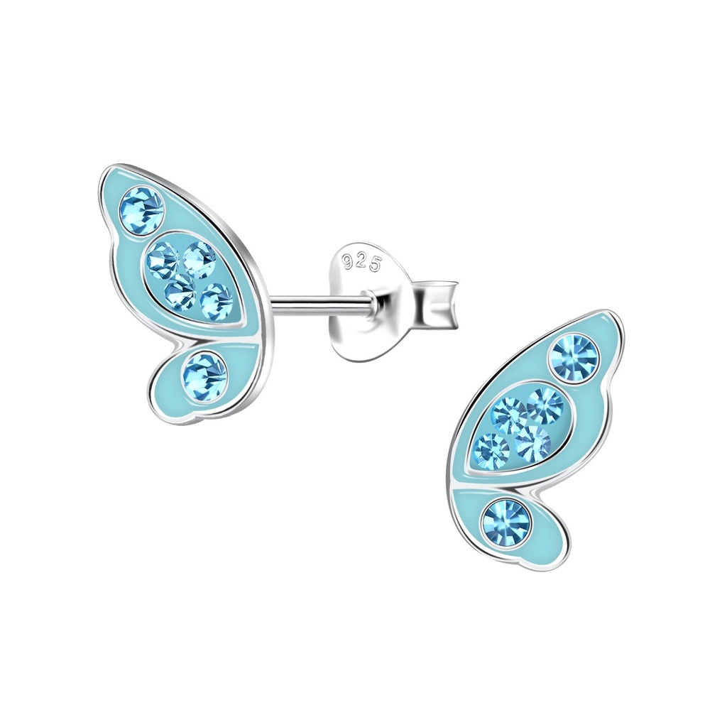 Silver Butterfly Stud Earrings