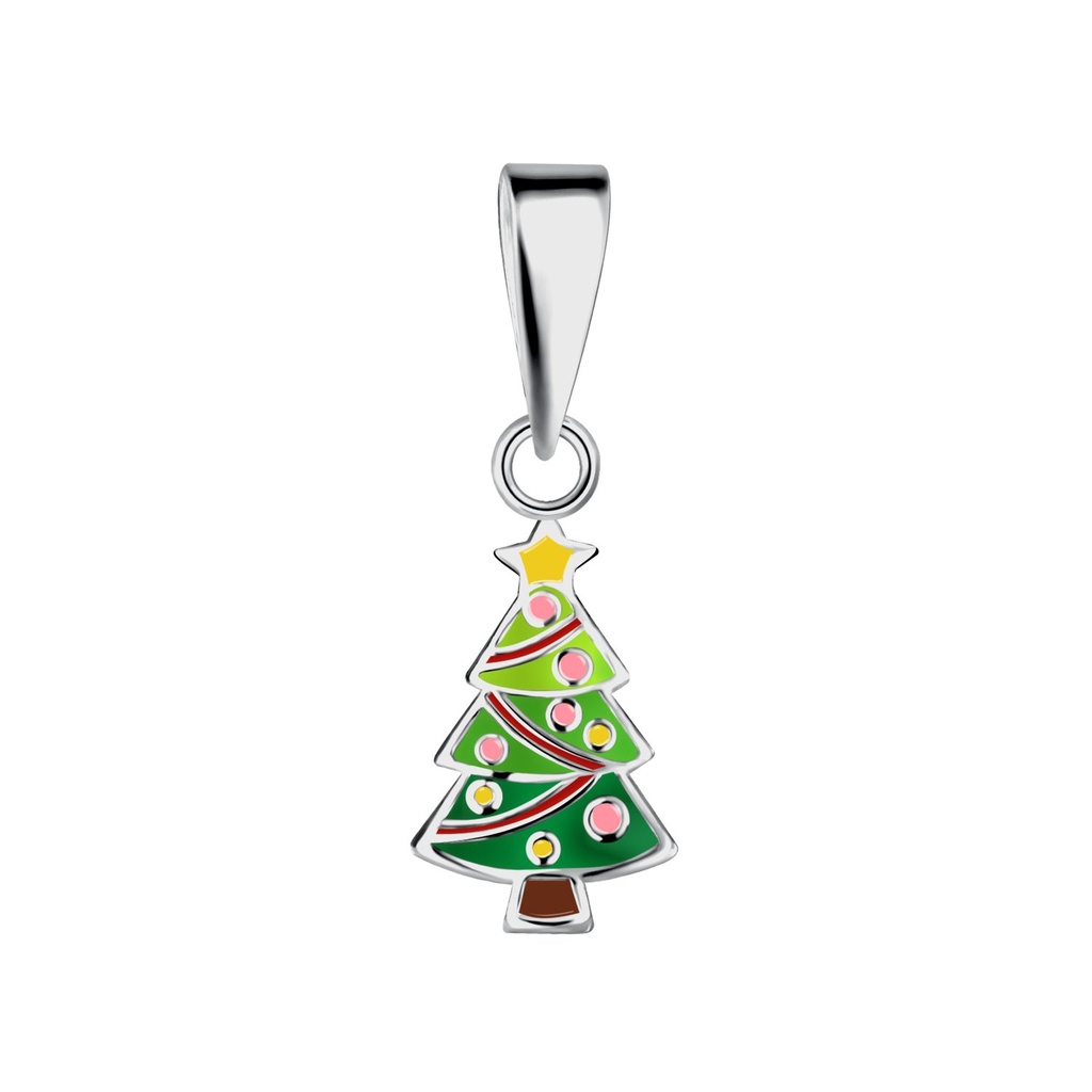 Pendentif sapin de Noël en argent
