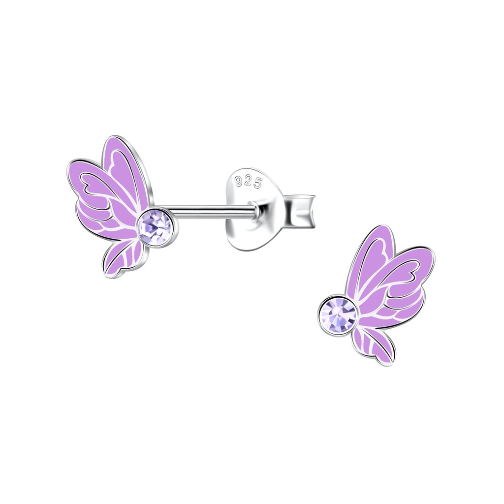 Silver Butterfly Stud Earrings