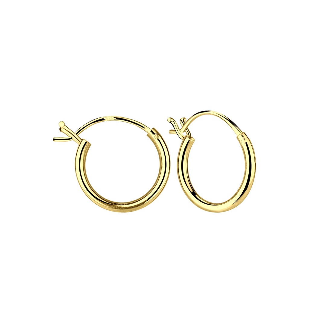 Créoles fermoir français en argent 12 mm