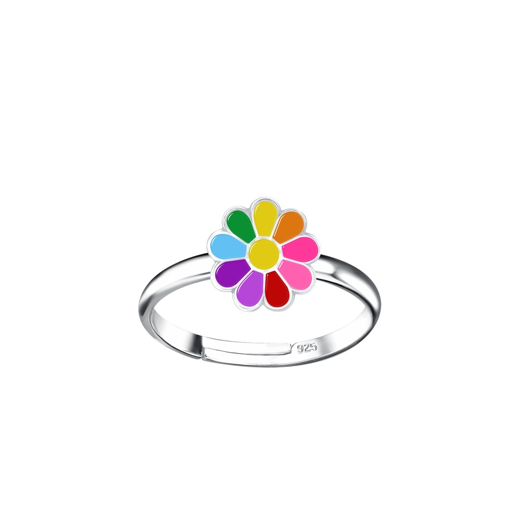 [10033961] Bague réglable fleur marguerite en argent