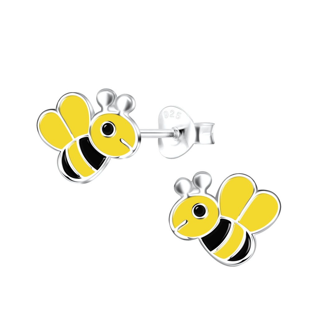 Silver Bee Stud Earrings