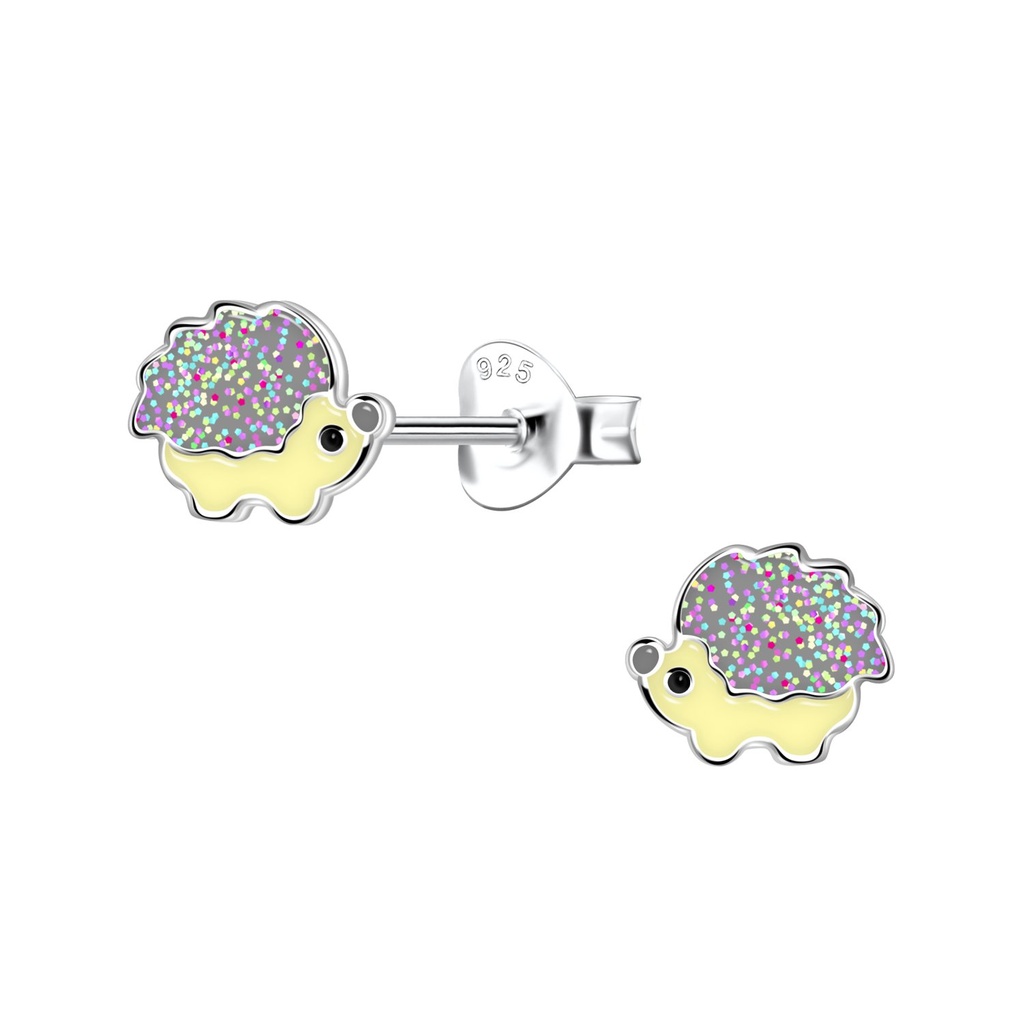 Puces d'oreilles hérisson en argent