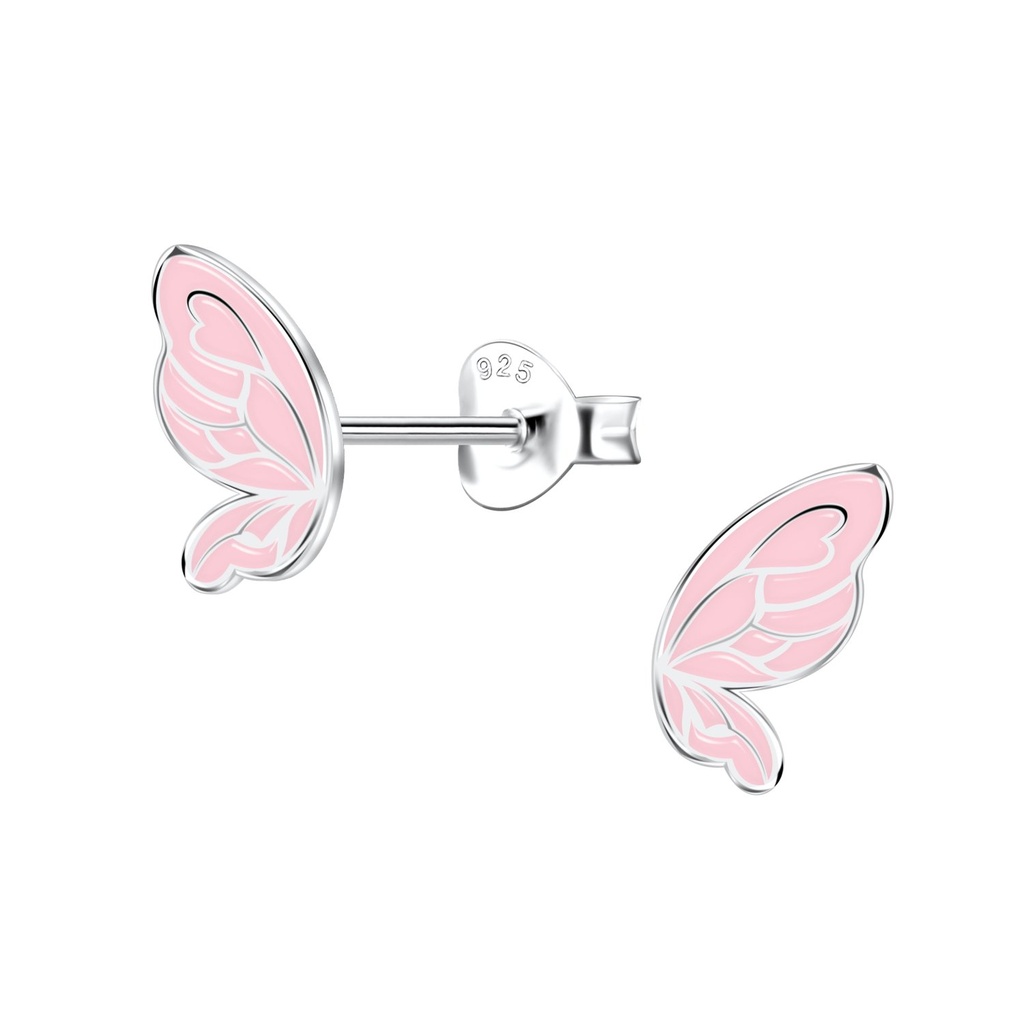 Puces d'oreilles papillon en argent