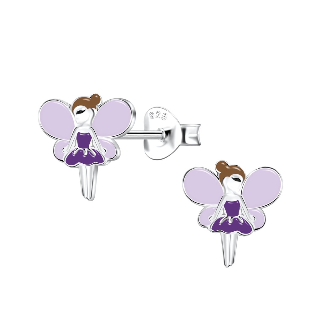 Silver Fairy Stud Earrings