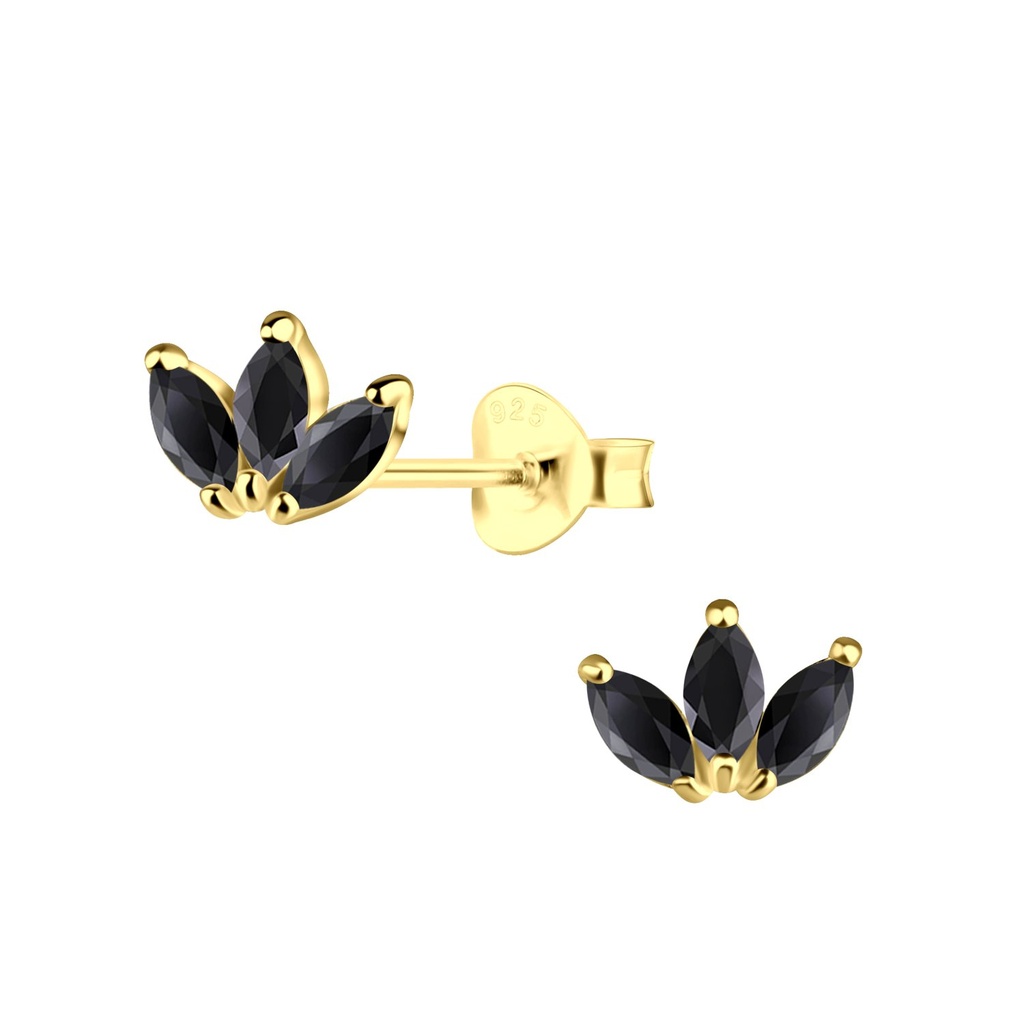 Puces d'oreilles fleur en argent
