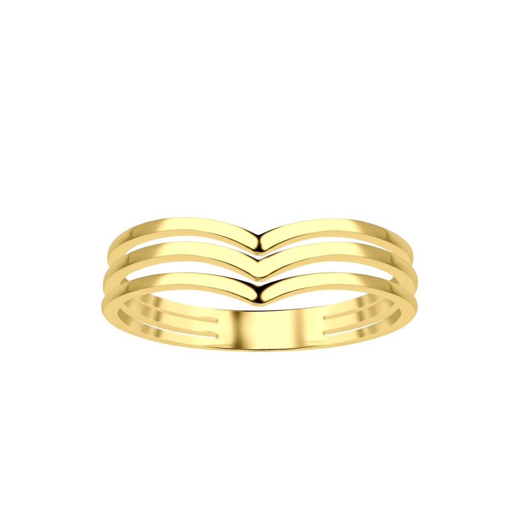 [10033402] Silver Chevron Ring (EU 52 / US 6)
