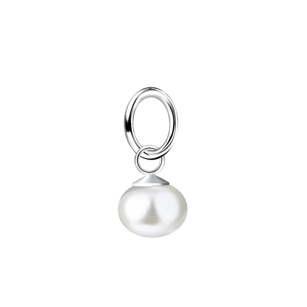 [10033381] Pendentif perle d'eau douce en argent 6 mm