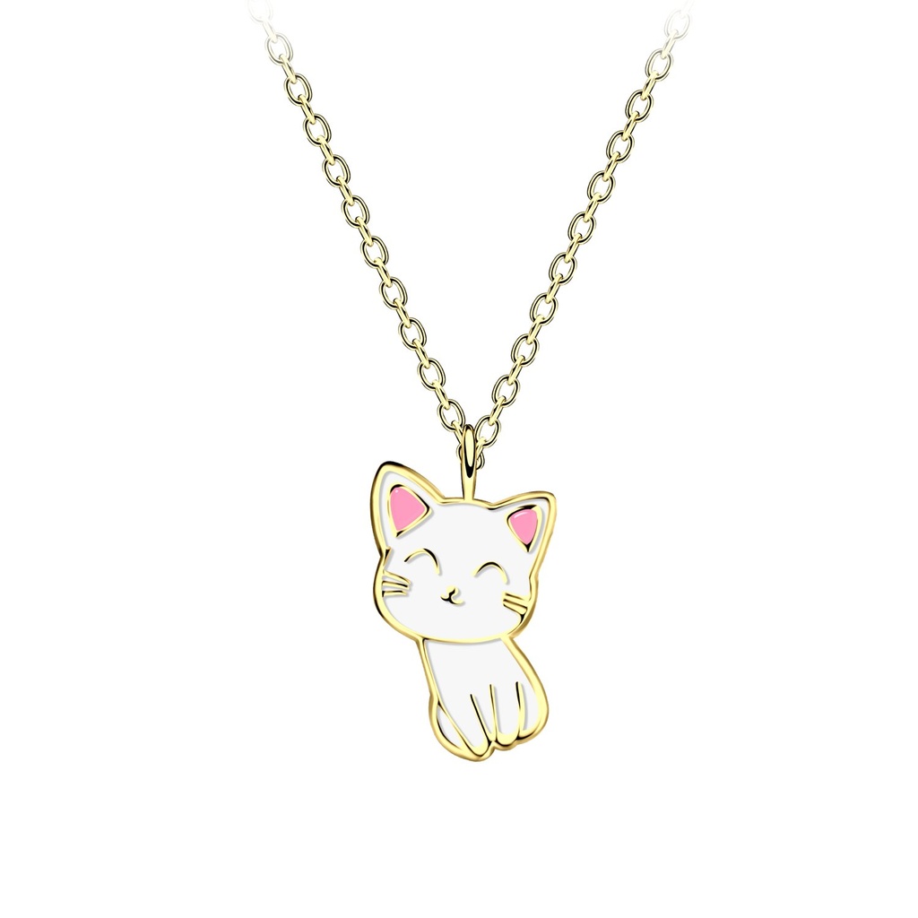 [10033543] Silver Cat Necklace