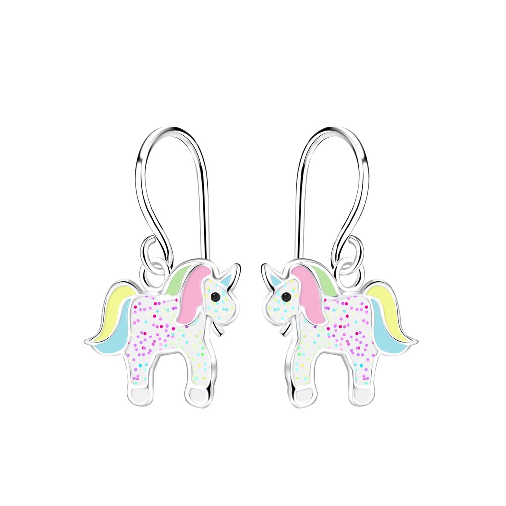 [10015361] Silver Unicorn Earrings