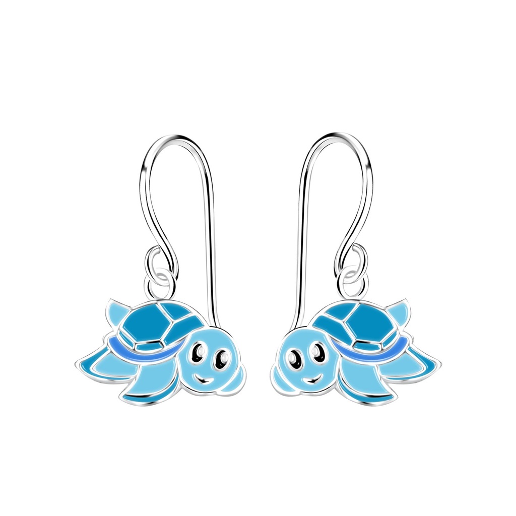 Boucles d'oreilles tortue en argent