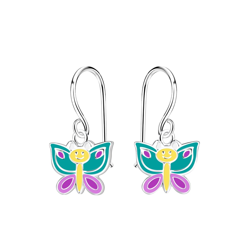 Boucles d'oreilles papillon en argent