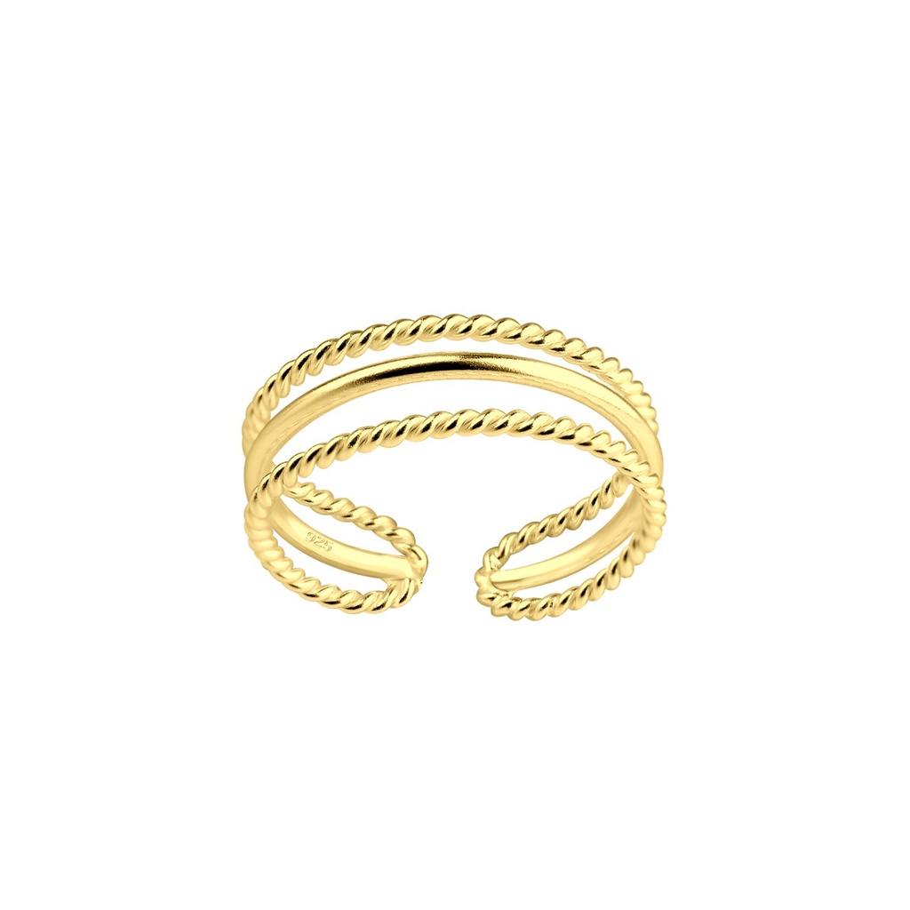 Silver Twisted Toe Ring