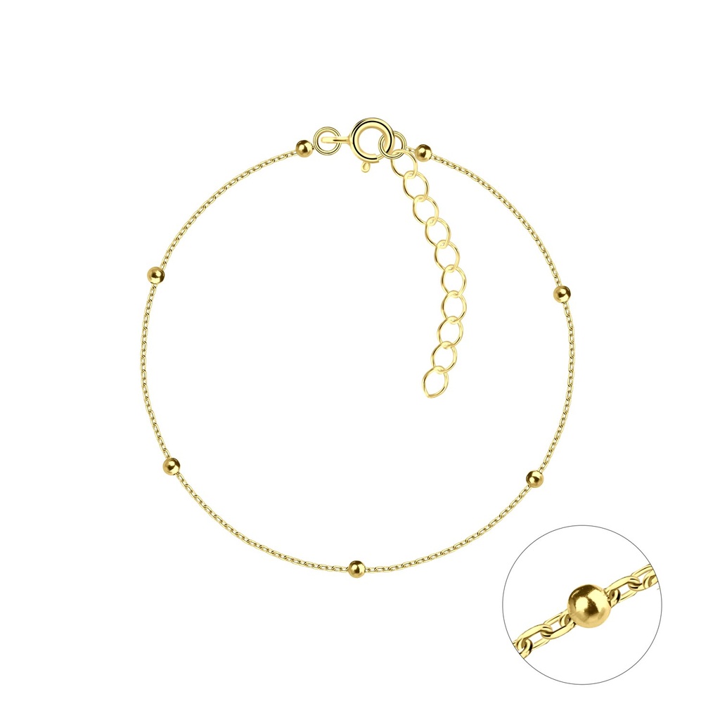 Bracelet satellite en argent 18 cm avec rallonge